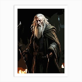 gandalf Lord Of The Rings movie Art Print