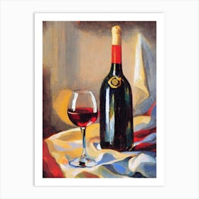 Chardonnay Oil Painting Cocktail Poster Art Print