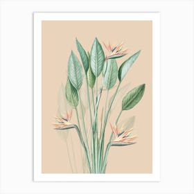 Vintage Jungle Paradise Flower Art Print