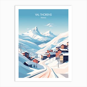 Poster Of Val Thorens   France, Ski Resort Illustration 1 Art Print