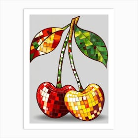 Cherry Mosaic 3 Art Print