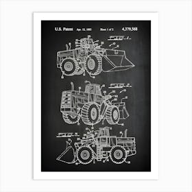 Loader Tractor Patent Loader Blueprint Loader Tractor Decor Loader Tractor Art Loader Tractor Wall Art Loader Poster Cc5681 Art Print