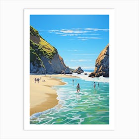 A Painting Of Pfeiffer Beach, Big Sur California Usa 2 Art Print