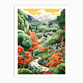 Giardino Botanico Alpino Di Pietra Corva Italy Modern Illustration  Art Print