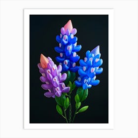 Bright Inflatable Flowers Bluebonnet 1 Art Print