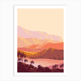 Mountains at Dusk Art Print