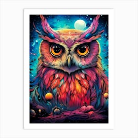 Colorful Owl 1 Art Print