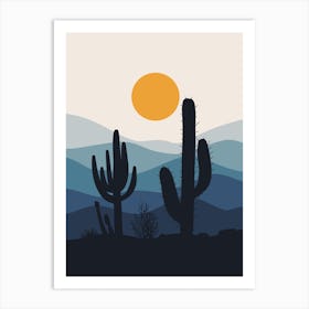 Cactus In The Desert 46 Art Print