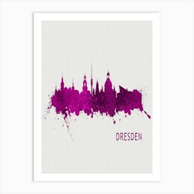 Dresden Germany City Purple Art Print