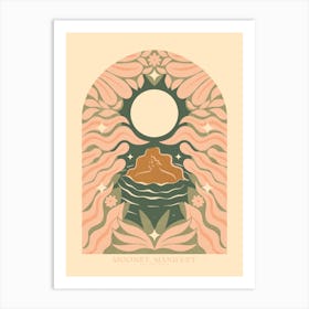 Moonlit Manifest Wellness And Mindful   Art Print