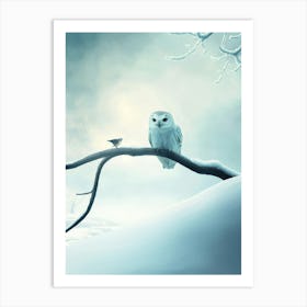 Snowy Owl. Generated with AI. Art Print 2 Art Print