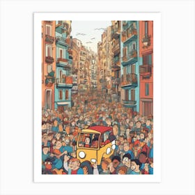 City Full Of People Art Print