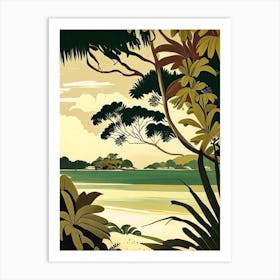 Fiji Beach Rousseau Inspired Tropical Destination Art Print