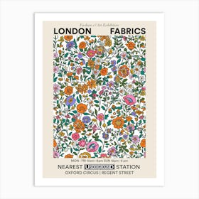 Poster Blossom Bounty London Fabrics Floral Pattern 1 Art Print