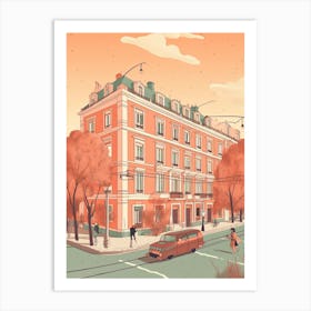 Madrid Spain Travel Illustration 4 Art Print