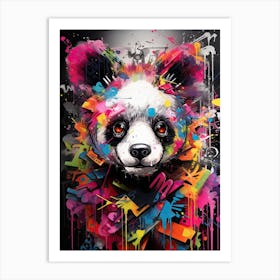 Panda Art In Graffiti Art Style 4 Art Print