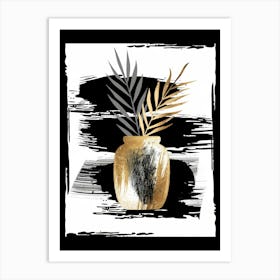 Gold And Black Painting 3 Art Print