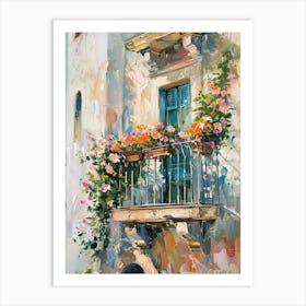 Balcony Painting In Bari 1 Art Print