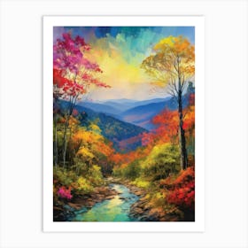 Autumn In The Smoky Mountains Art Print