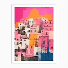 Positano In Risograph Style 4 Art Print