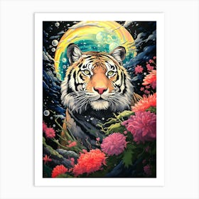 Tiger In The Moonlight 1 Art Print