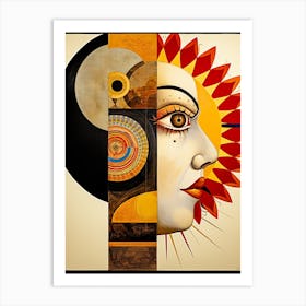 Abstract Illustration Of A Woman And The Cosmos 46 Art Print