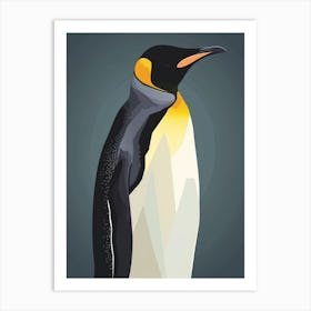 Emperor Penguin Robben Island Minimalist Illustration 3 Art Print