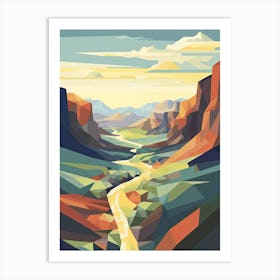 Grand Canyon   Geometric Vector Illustration 2 Art Print