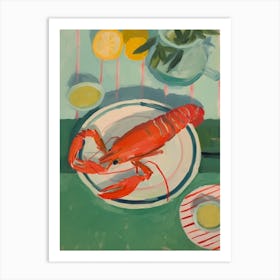 Lobster 4 Italian Still Life Painting Art Print