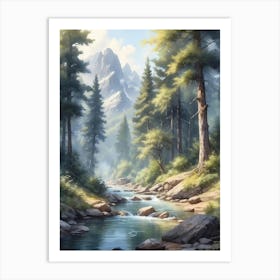 Mountain Stream 2 Art Print