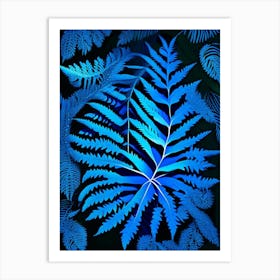 Blue Star Fern Vibrant Art Print