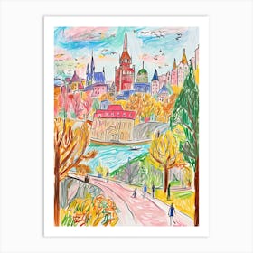 Ottawa, Dreamy Storybook Illustration 1 Art Print