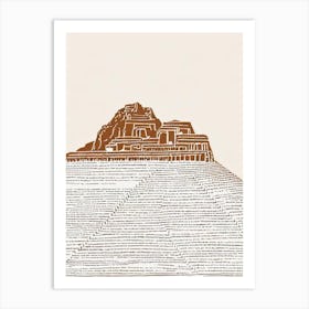 Machu Picchu Peru Boho Landmark Illustration Art Print