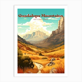 Guadalupe Mountains National Park Nature Modern Travel Art Art Print