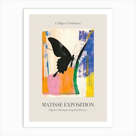 Butterfly 3 Matisse Inspired Exposition Animals Poster Art Print