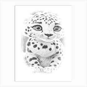 Snow Leopard Drawing Art Print