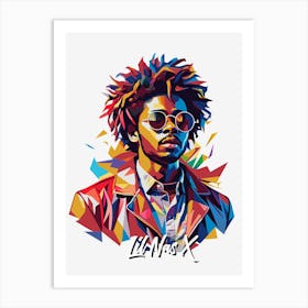 Lil Nas X 01 Portrait Music Icon Style WPAP Pop Art Art Print