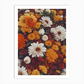 Beautiful Autumn Flowers Art Print