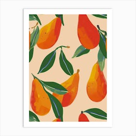 Tropical Fruit Pattern Illustration 6 Art Print