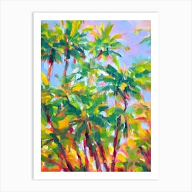 Palm Impressionist Painting Plant Art Print