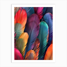 Colorful Feathers 13 Art Print