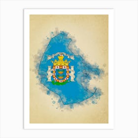 Melilla Flag Vintage Art Print