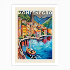 Kotor Montenegro 3 Fauvist Painting  Travel Poster Art Print