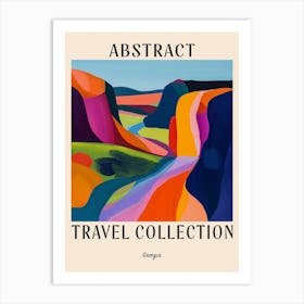 Abstract Travel Collection Poster Georgia 3 Art Print