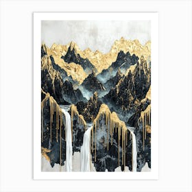 Mont Blanc Glow Opulent Shadows Art Print