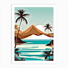 Tropical Landscape With Palm Trees 8 Art Print