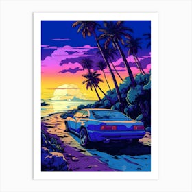 Toyota Celica Ghibli Style Art Print