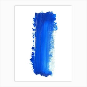 Blue Vertical Line Art Print