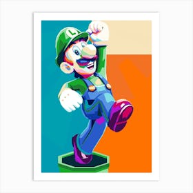 Mario Luigi  Cartoon Pop Art Art Print