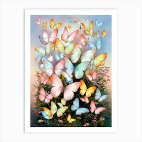 Butterfly Garden Art Print